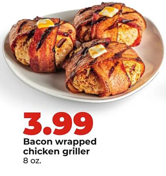 Bacon wrapped chicken griller