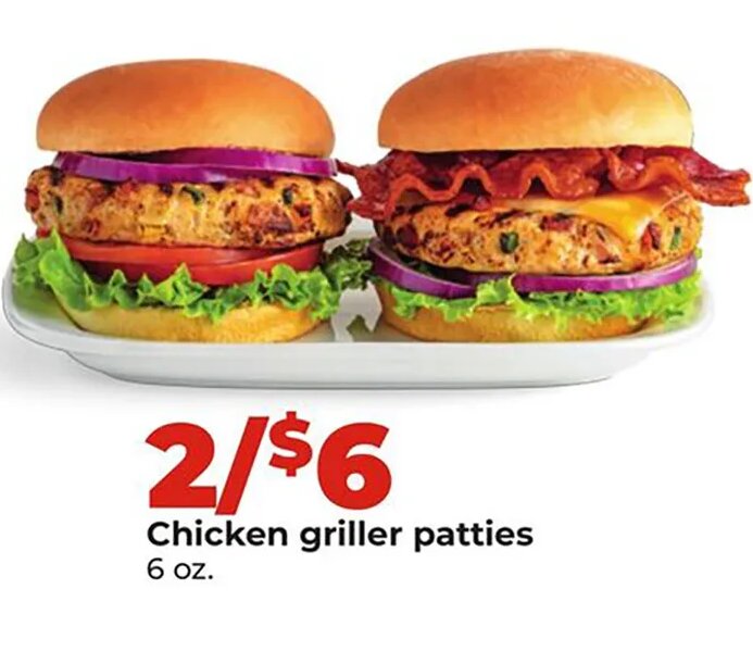 Chicken griller patties at Hy-Vee
