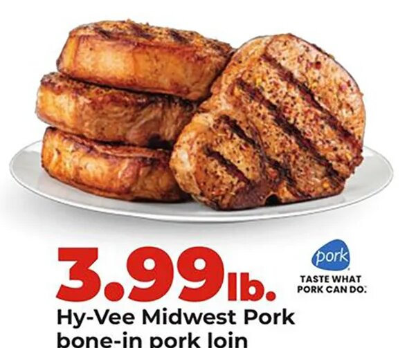 Hy-Vee Midwest Pork bone-in pork loin or center cut chops