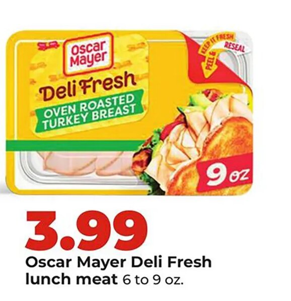 Oscar Mayer Deli Fresh lunch meat at Hy-Vee