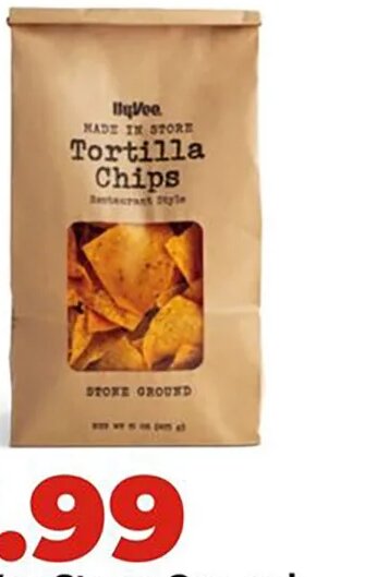 Hy-Vee Stone Ground restaurant style tortilla chips
