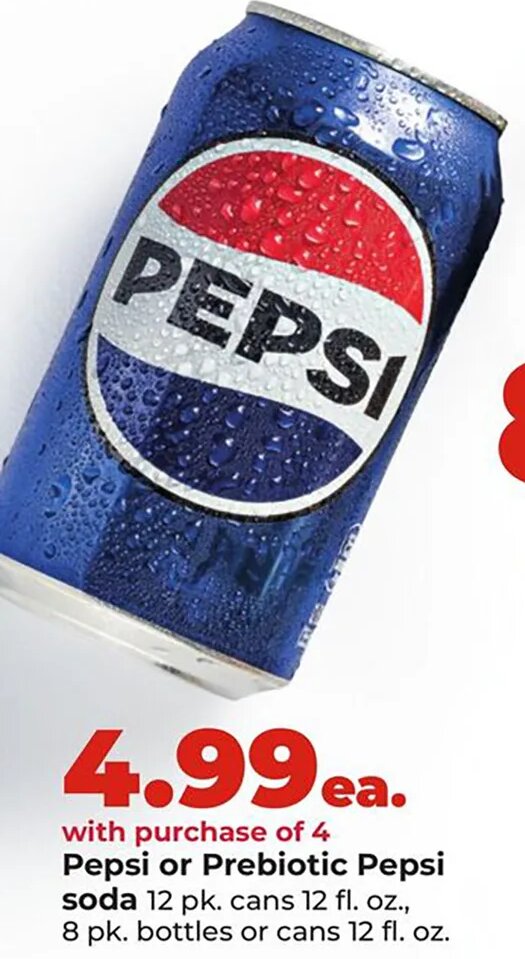 Pepsi or Prebiotic Pepsi soda at Hy-Vee