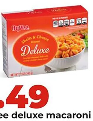 Hy-Vee deluxe macaroni or shells & cheese dinner