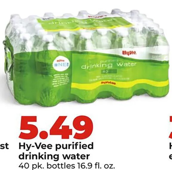 Hy-Vee purified drinking water