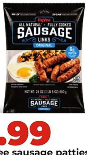 Hy-Vee sausage patties or links