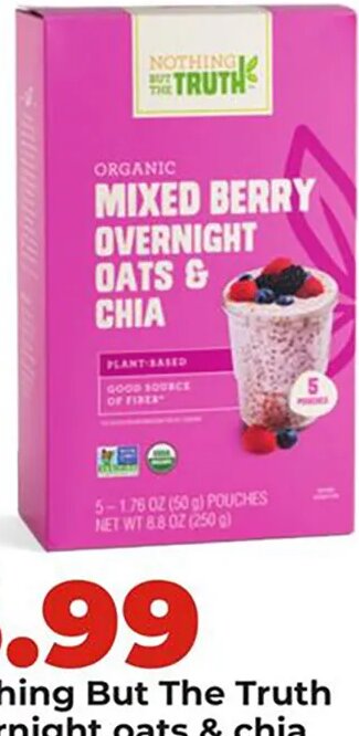 Nothing But The Truth overnight oats & chia or granola