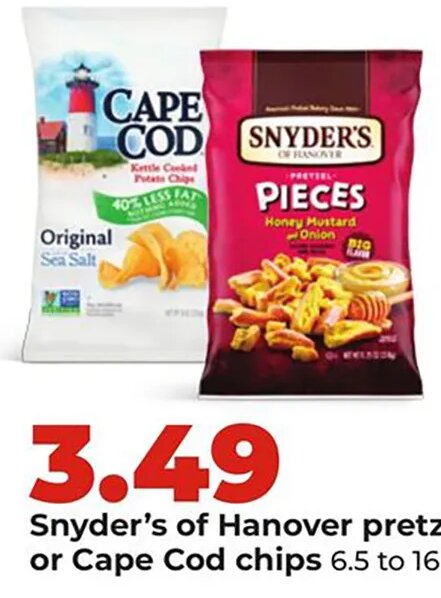 Snyder's of Hanover pretzels or Cape Cod chips