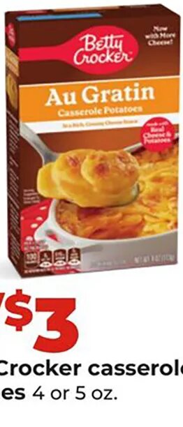 Betty Crocker casserole potatoes at Hy-Vee