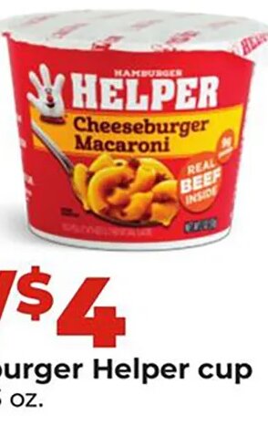 Hamburger Helper cup