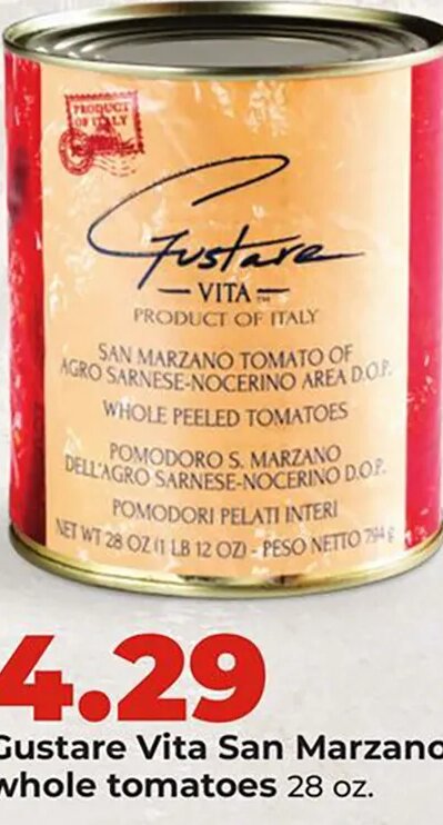 Gustare Vita San Marzano whole tomatoes