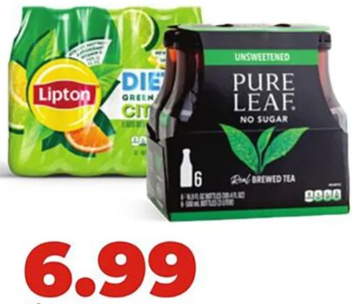 Lipton tea or Pure Leaf tea at Hy-Vee