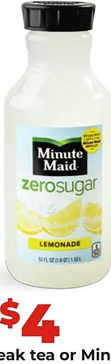 Gold Peak tea or Minute Maid zero sugar juice at Hy-Vee