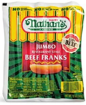 Nathan's Famous beef franks
