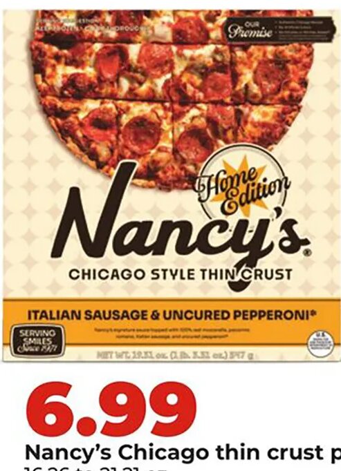 Nancy's Chicago thin crust pizza at Hy-Vee