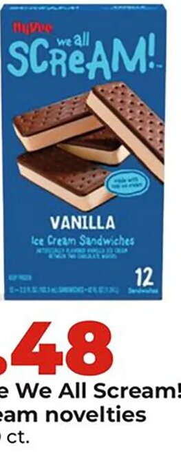 Hy-Vee We All Scream! ice cream novelties