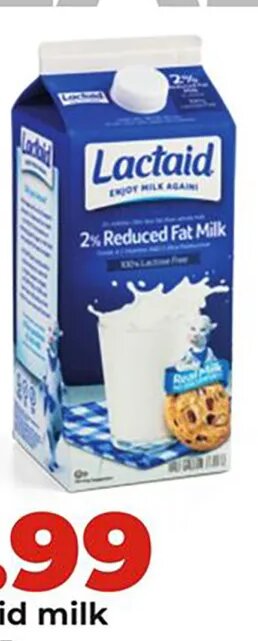 Lactaid milk at Hy-Vee