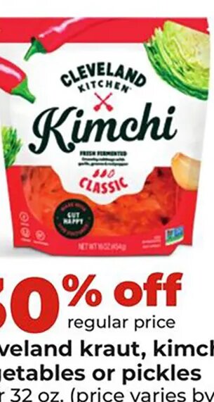 Cleveland kraut, kimchi, vegetables or pickles