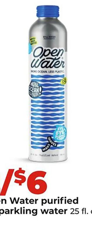 Open Water purified or sparkling water