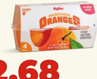 Hy-Vee fruit cups