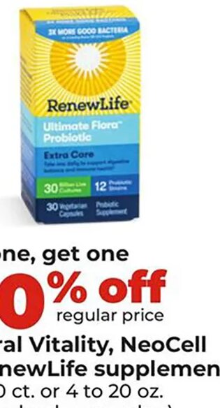 Natural Vitality, NeoCell or RenewLife supplements