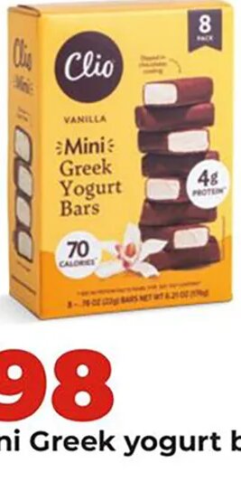 Clio mini Greek yogurt bars