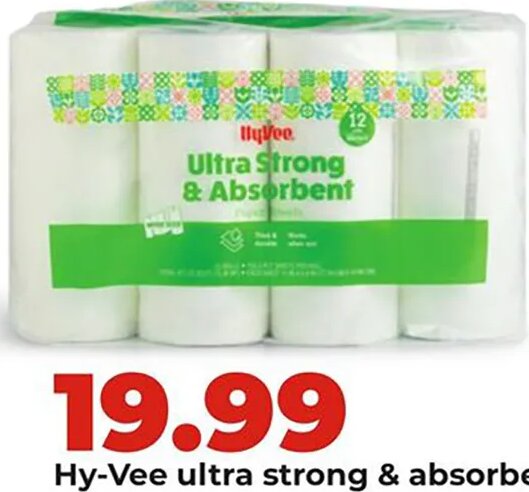 Hy-Vee ultra strong & absorbent paper towels at Hy-Vee