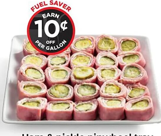 Ham & pickle pinwheel tray