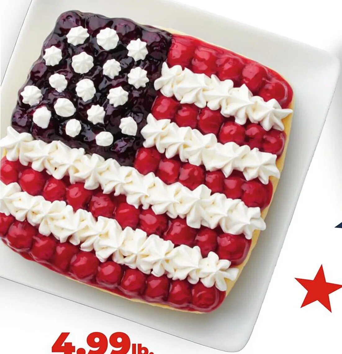 Market Grille flag cheesecake