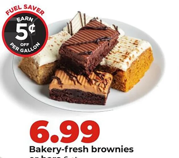 Bakery-fresh brownies or bars