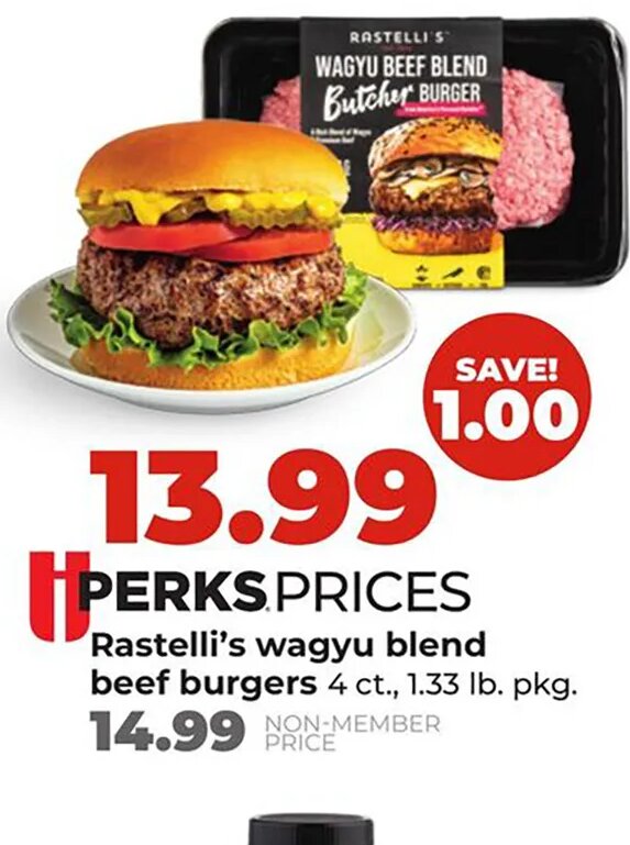 Rastelli's wagyu blend beef burgers