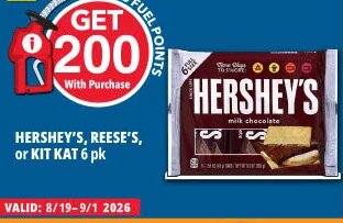 HERSHEY'S, REESE'S, or KIT KAT