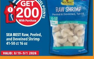 SEA BEST Raw, Peeled, and Deveined Shrimp