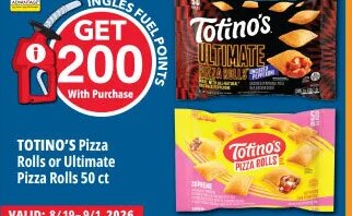 TOTINO'S Pizza Rolls or Ultimate Pizza Rolls