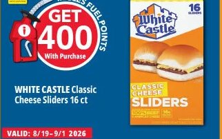 WHITE CASTLE Classic Cheese Sliders