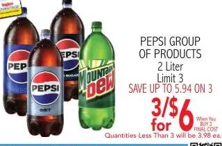Pepsi Group of Products at Ingles Markets
