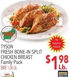 Tyson Fresh Bone-In Split Chicken Breast