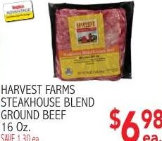 Harvest Farms Steakhouse Blend Ground Beef at Ingles Markets
