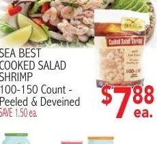Sea Best Cooked Salad Shrimp at Ingles Markets