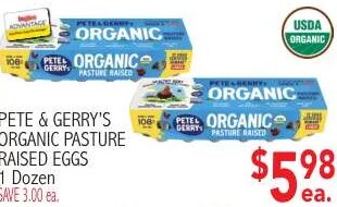 Pete & Gerry's Organic Pasture Raised Eggs at Ingles Markets