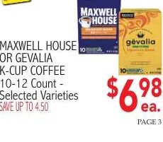 Maxwell House or Gevalia K-Cup Coffee at Ingles Markets