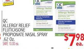 QC ALLERGY RELIEF FLUTICASONE PROPIONATE NASAL SPRAY