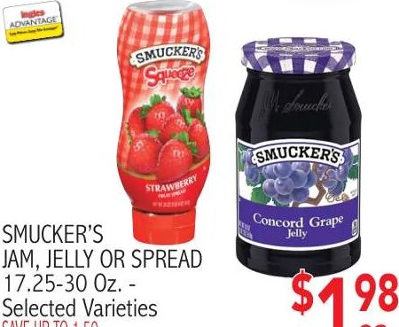 SMUCKER'S JAM, JELLY OR SPREAD
