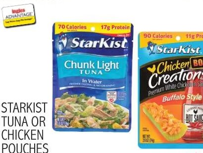 Starkist Tuna or Chicken Pouches at Ingles Markets