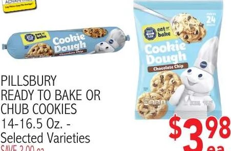 PILLSBURY READY TO BAKE OR CHUB COOKIES