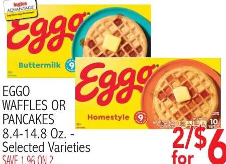 Eggo Waffles or Pancakes at Ingles Markets