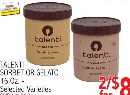 TALENTI SORBET OR GELATO