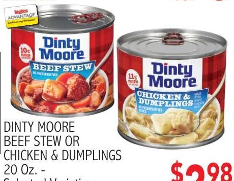 Dinty Moore Beef Stew or Chicken & Dumplings at Ingles Markets