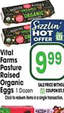 Vital Farms Pasture Raised Organic Eggs at Jewel-Osco
