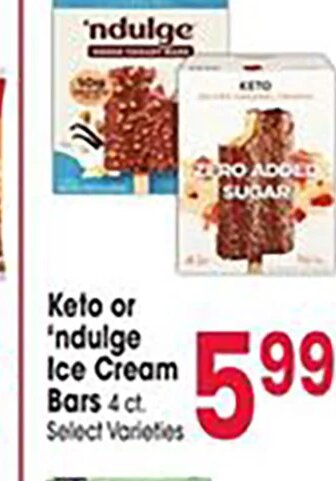 Keto or 'ndulge Ice Cream