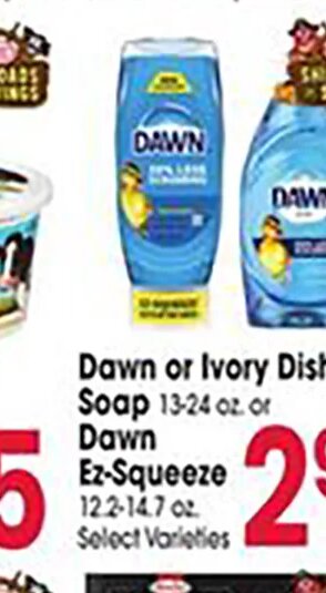 Dawn or Ivory Dish Soap at Jewel-Osco